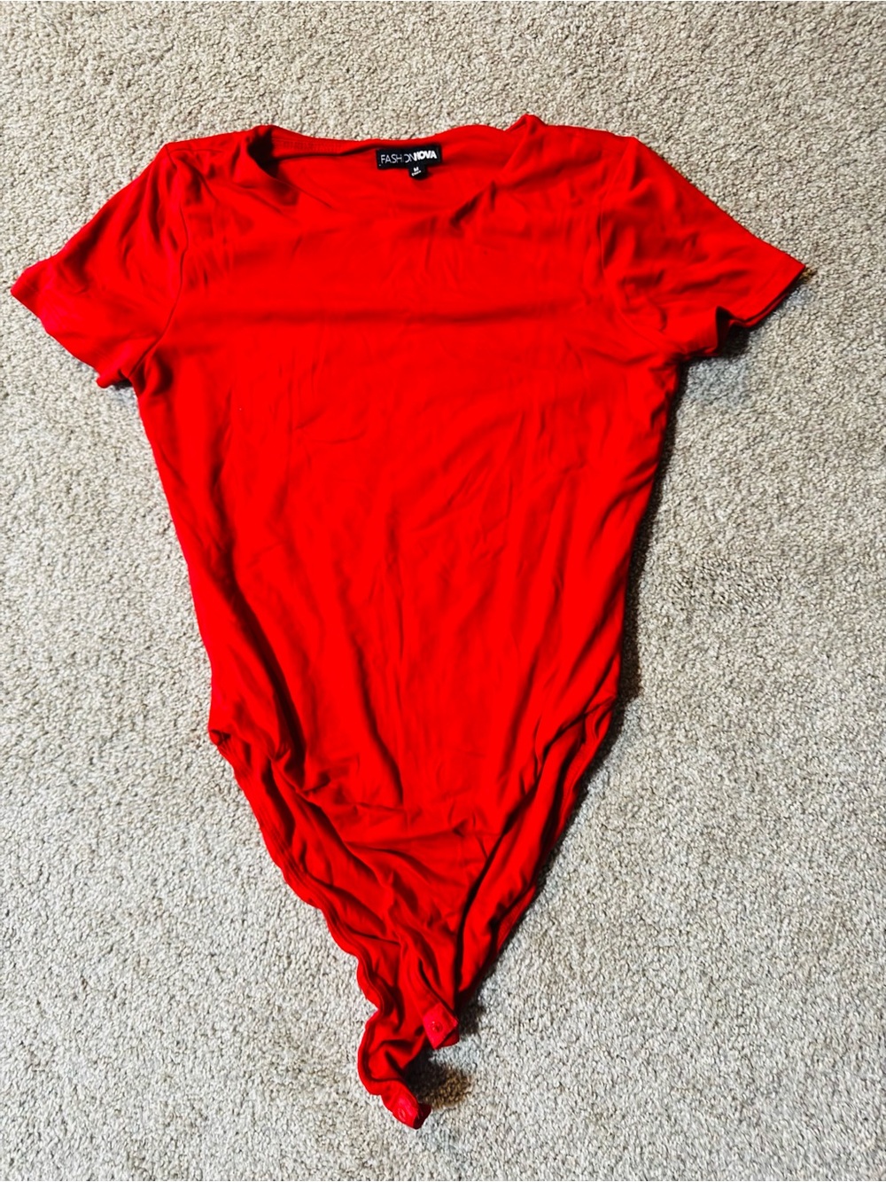 Fashion Nova Red Crewneck Top